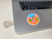 Load image into Gallery viewer, Aries Zodiac Vinyl Glossy Die Cut Sticker On Laptop
