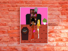 Load image into Gallery viewer, Retro 70&#39;s Groovy Vinyl Babes Disco Wall Art Print
