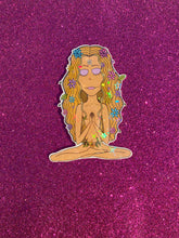 Load image into Gallery viewer, Flower Child Meditation Holographic Stickers
