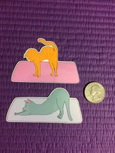 Load image into Gallery viewer, Yoga Cats Vinyl Die Cut Sticker Pair
