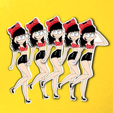 Load image into Gallery viewer, 1950&#39;s Vintage Pin Up Sally Die Cut Vinyl Sticker
