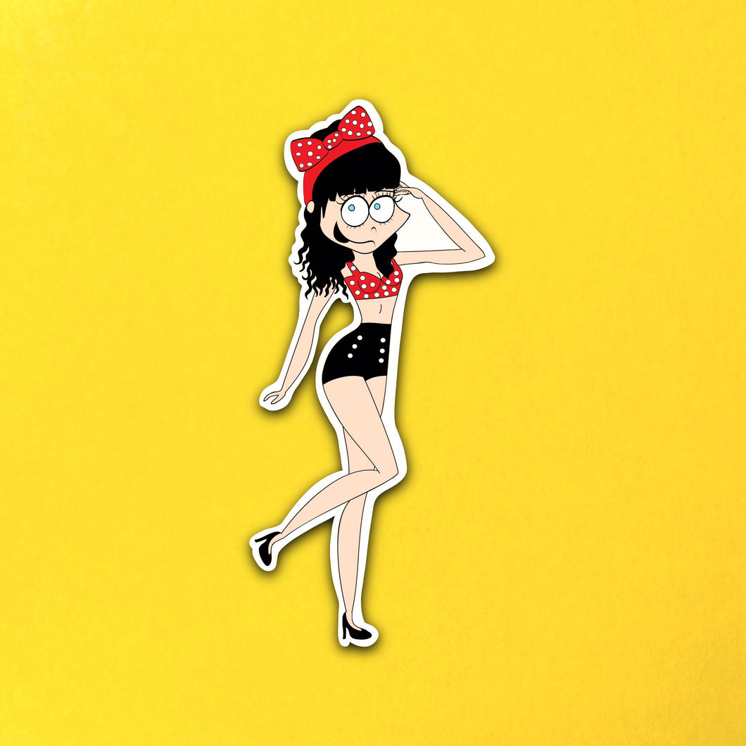 vintage pin up sticker cool vintage stickers  awesome stickers for laptops  coolest stickers ever  pinup girl stickers for guitars stickers for bongs  vintage stickers for sale